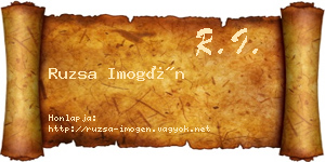 Ruzsa Imogén névjegykártya